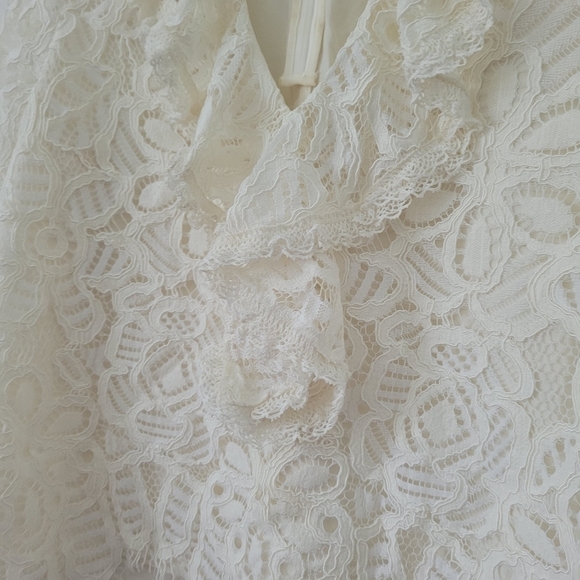 Alexis Waverly Lace Blouse Long Sleeve in Ivory Size Medium - Picture 7 of 16